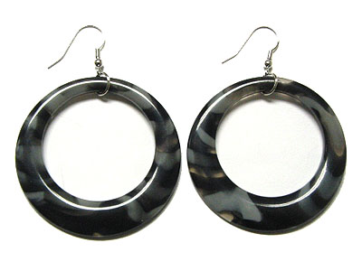 Animal skin pattern acryl hoop earring - hoops