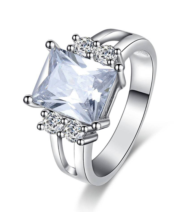 Cubic zirconia engagement ring