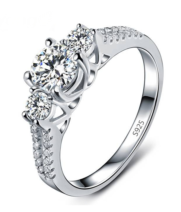 Cubic zirconia engagement ring