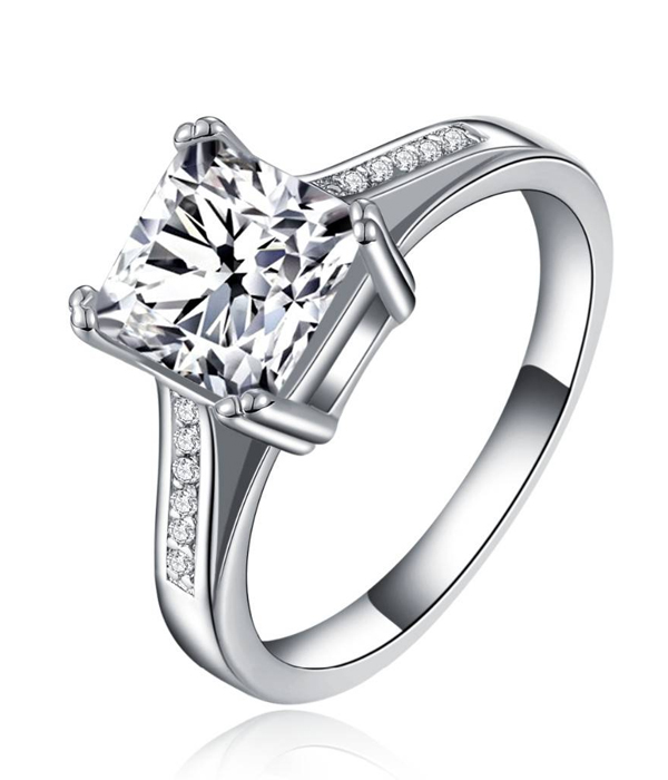 Cubic zirconia engagement ring