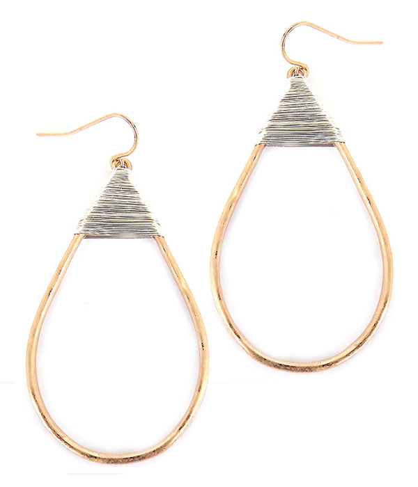 WIRE WRAP TEARDROP EARRING