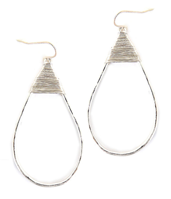 WIRE WRAP TEARDROP EARRING