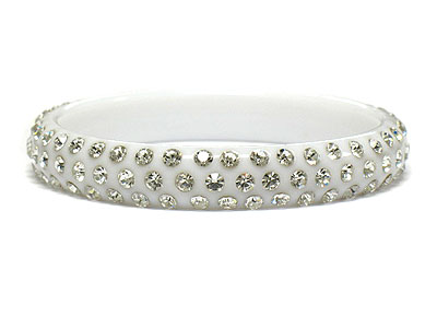 Crystal stud acryl bangle bracelet