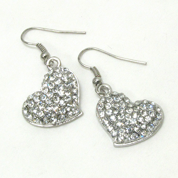 Crsytal heart earring -valentine