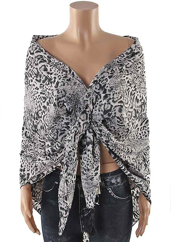 Animal print shawl