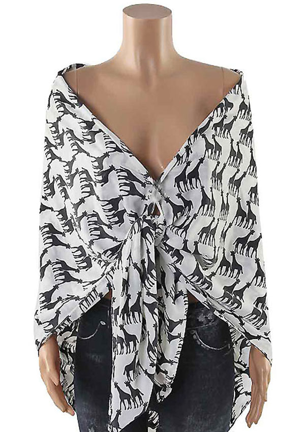 Giraffe pattern shawl