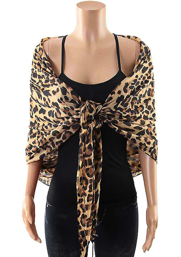 Animal print shawl