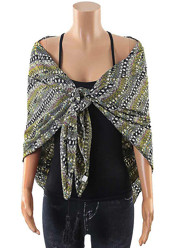 Designer pattern print shawl