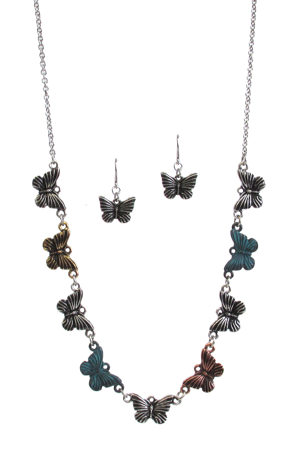 BUTTERFLY PRINCESS NECKLACE SET