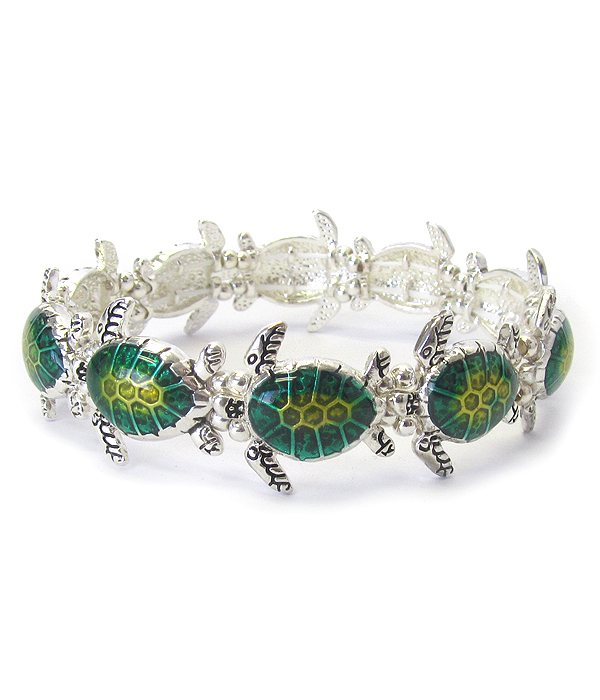 MULTI SEA TURTLE STRETCH BRACELET