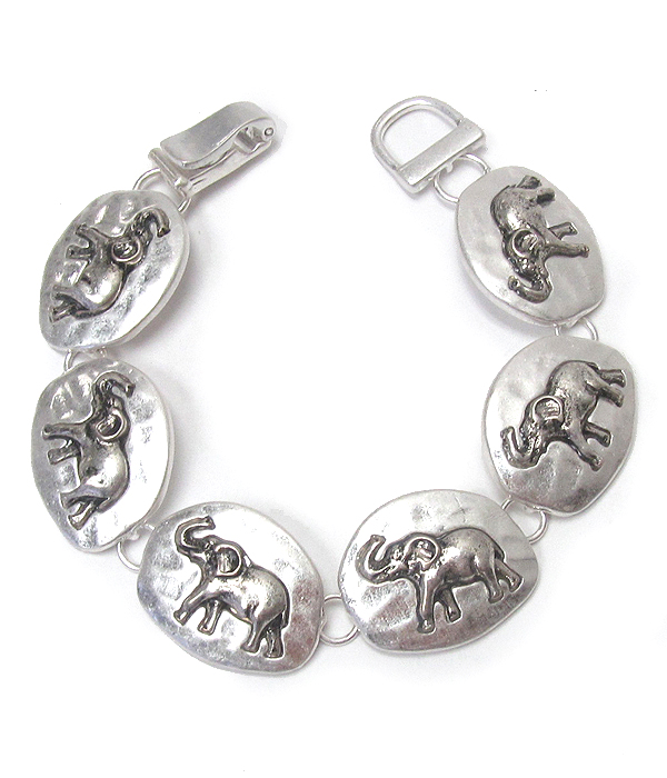 Multi elephant magnetic bracelet