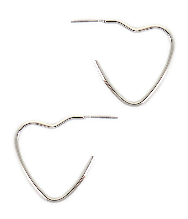 Simple wire heart earring -valentine
