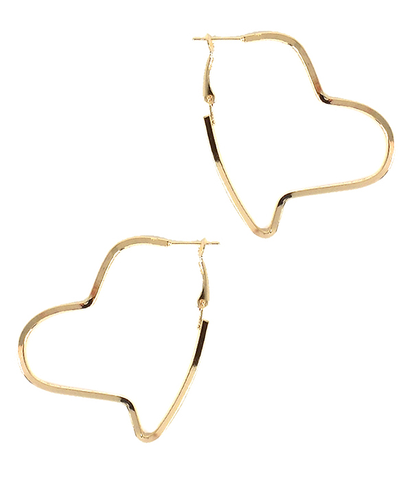 SIMPLE WIRE HEART EARRING -valentine