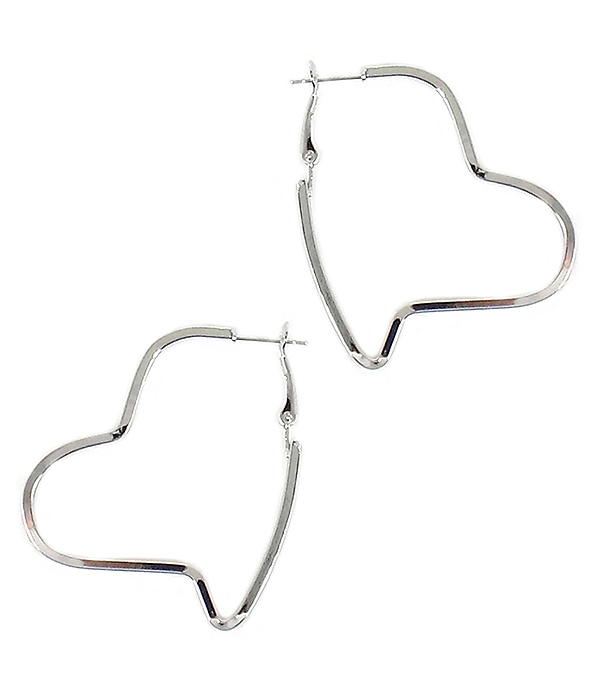 Simple wire heart earring -valentine