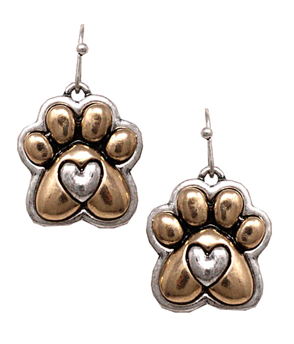 PET LOVERS PAW PRINT EARRING