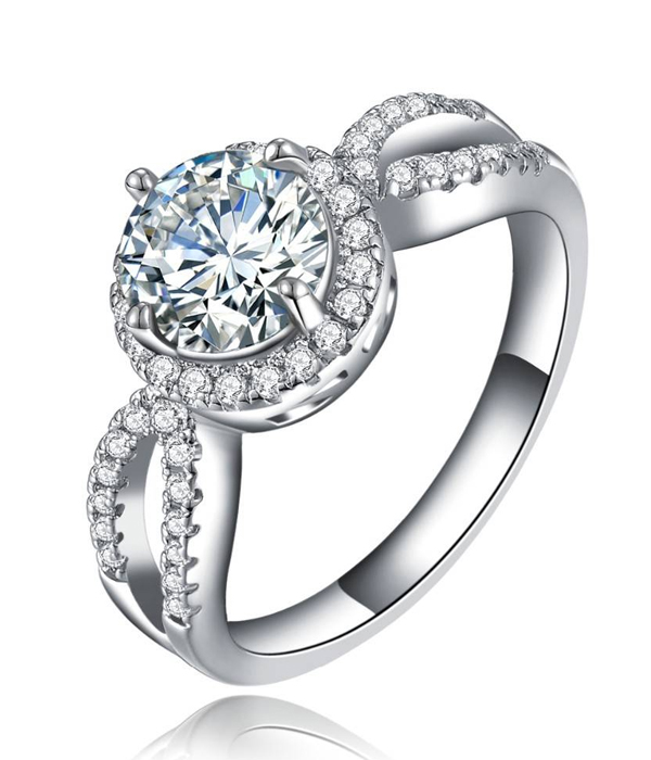 Cubic zirconia engagement ring