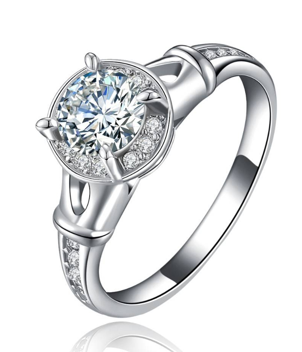 Cubic zirconia engagement ring