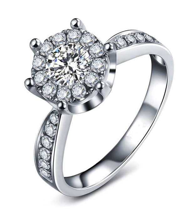 Cubic zirconia engagement ring