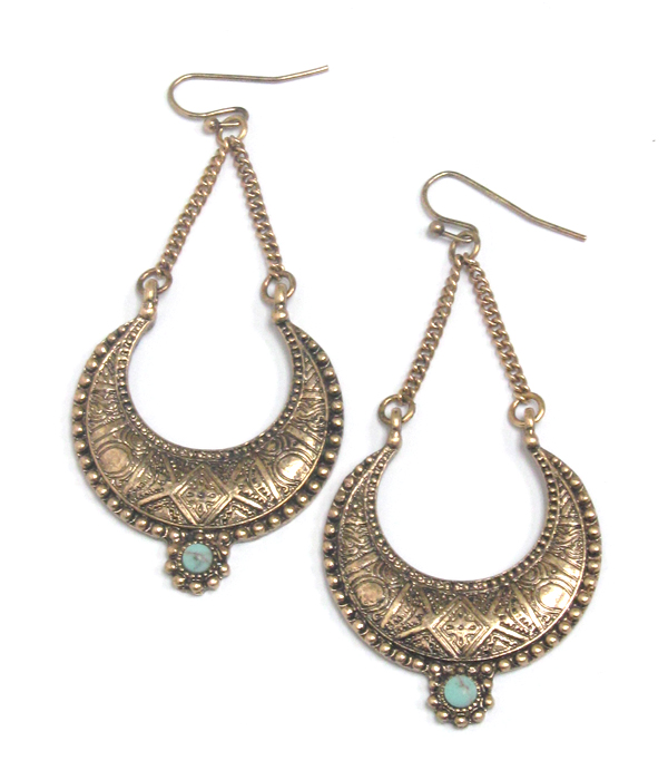Bohemian style chain drop earring