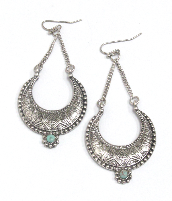 Bohemian style chain drop earring
