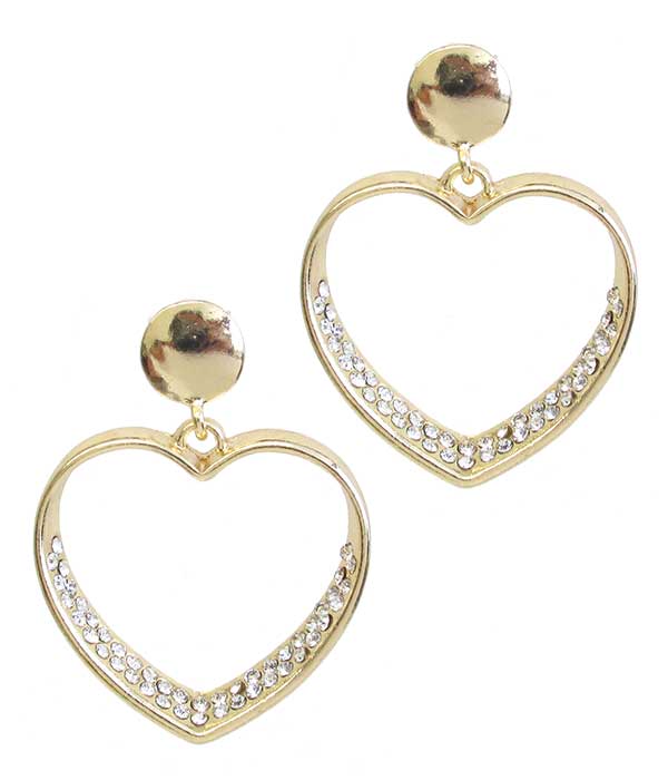 Crystal heart earring