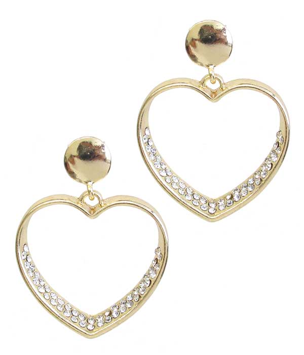 CRYSTAL HEART EARRING