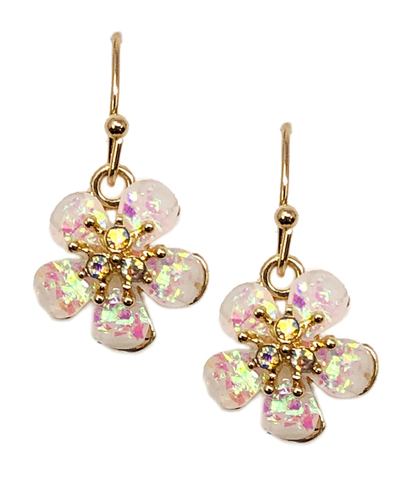 FACET ACRYLIC FLOWER EARRING