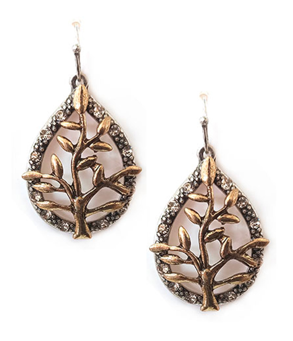 TREE OF LIFE TEARDROP EARRING