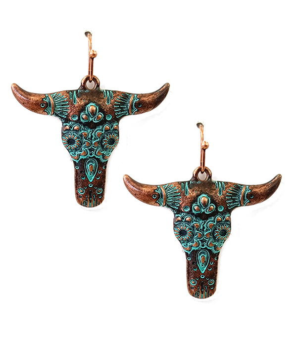 LONG HORN EARRING