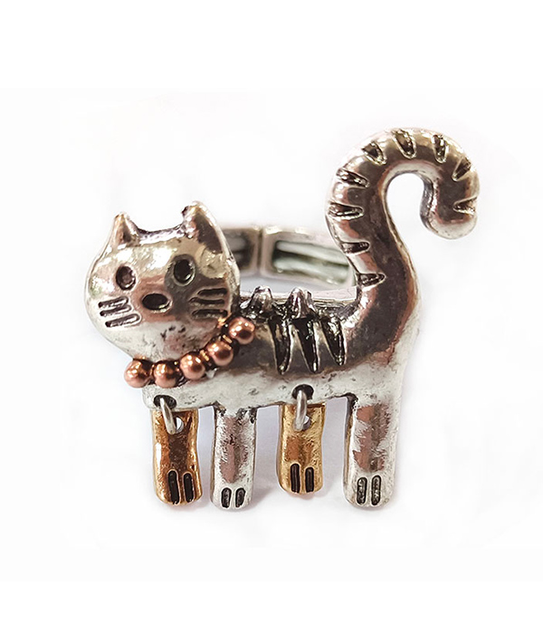 Pet lovers theme stretch ring - cat