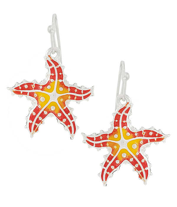 SEALIFE THEME EPOXY STARFISH EARRING