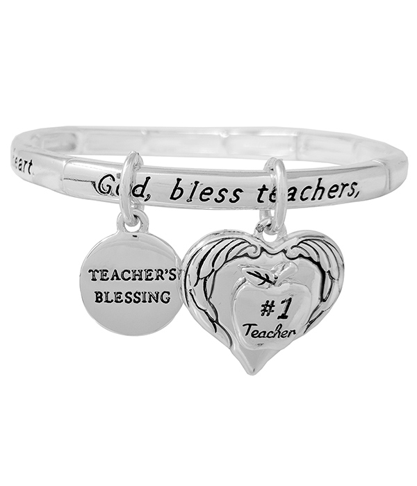 TEACHER THEME STRETCH BRACELET - TEACHER'S BLESSING