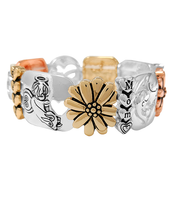Mom theme stretch bracelet - mother