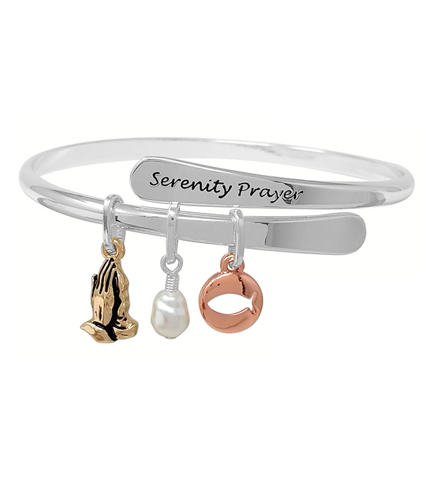 RELIGIOUS INSPIRATION BANGLE BRACELET - SERENITY PRAYER