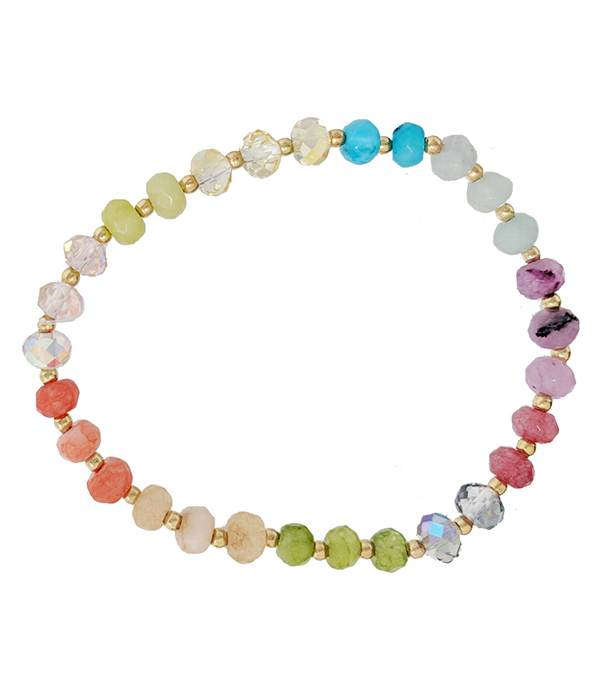 FACET STONE STRETCH BRACELET