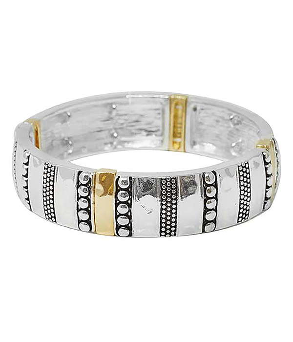 Designer textured stretch bracelet