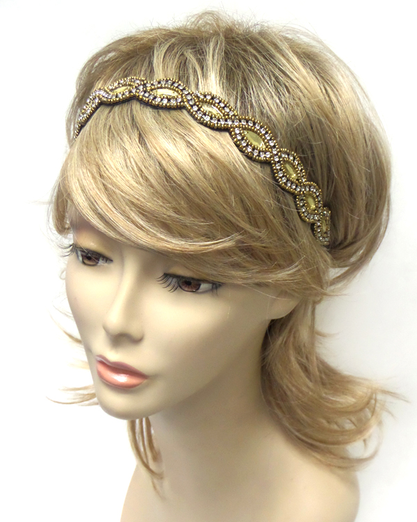 Topaz stone with design headband