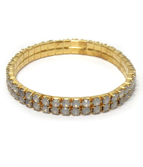 2 lines of rhinestones bracelet 