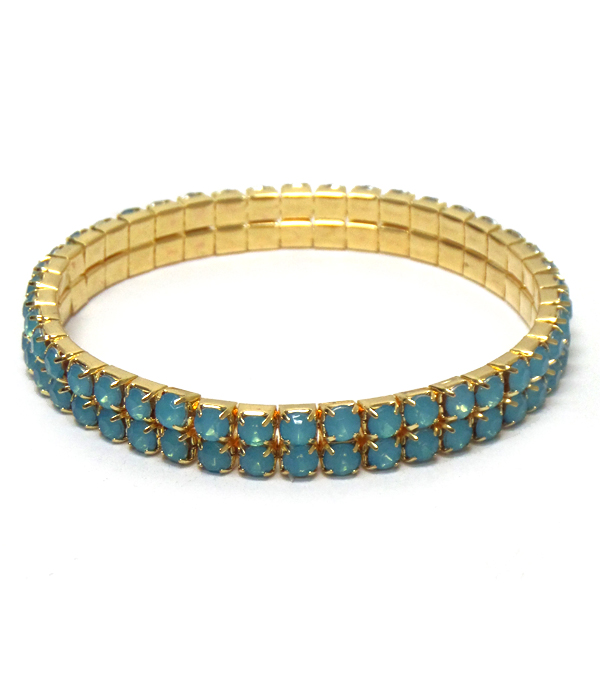 2 lines of rhinestones bracelet 