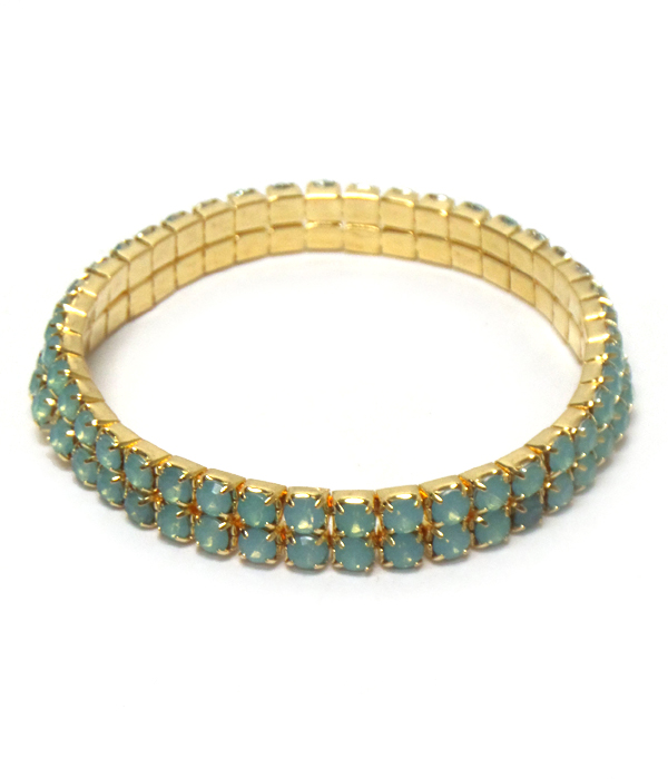 2 lines of rhinestones bracelet 