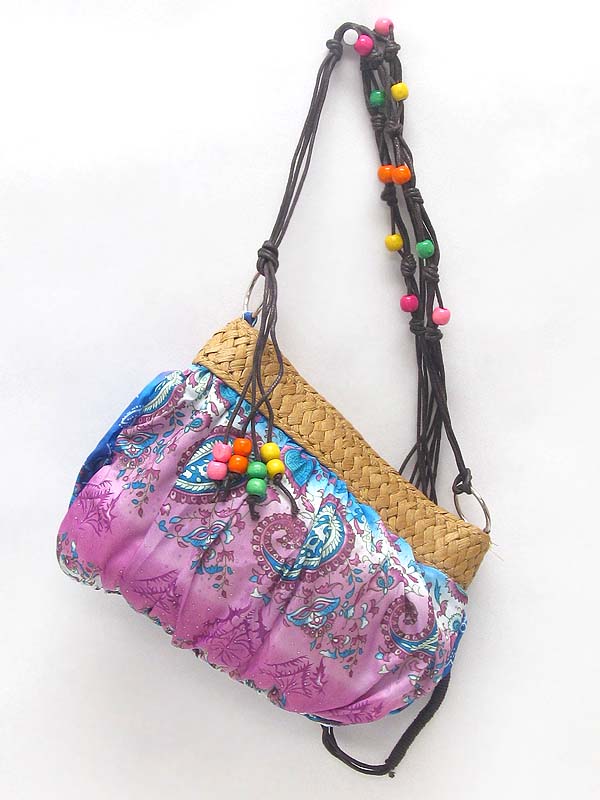 Paisley print messenger bag