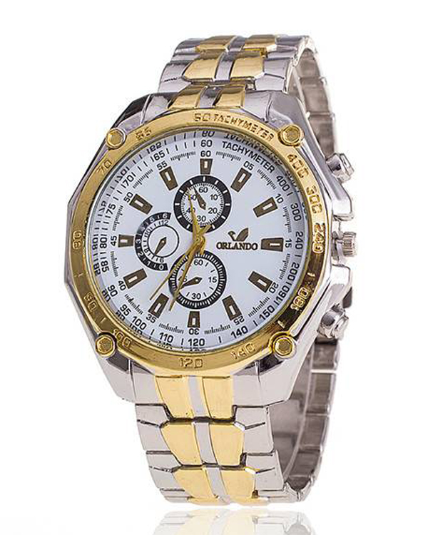 Luxury inspired metal case watch - for men