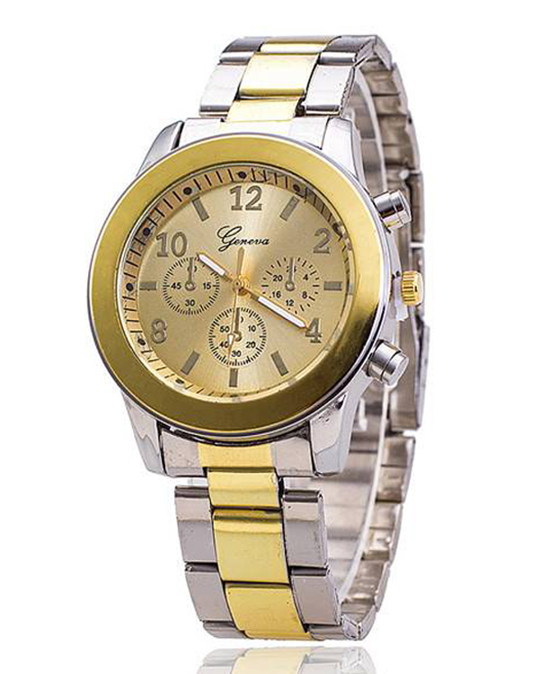 Luxury inspired metal case watch