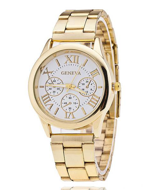 Luxury inspired metal case watch - unisex