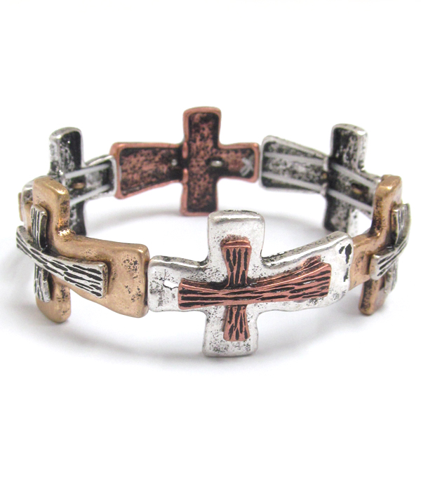 HANDMADE MULTI CROSS STRETCH BRACELET