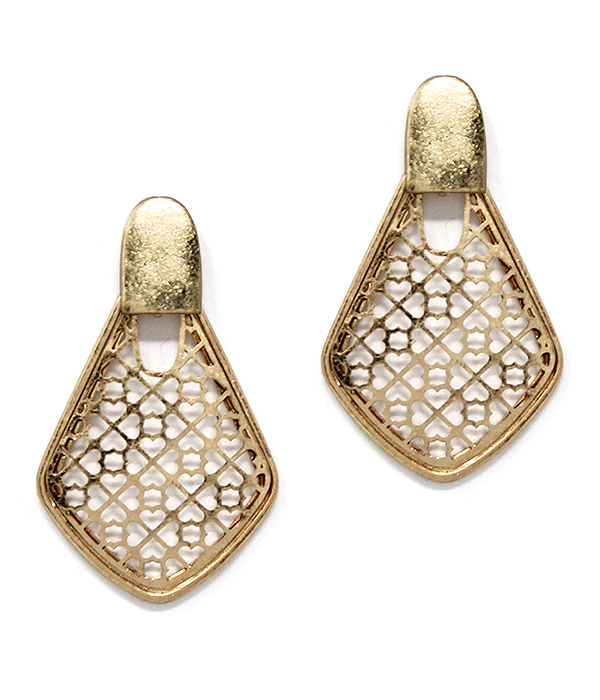 METAL FILIGREE EARRING