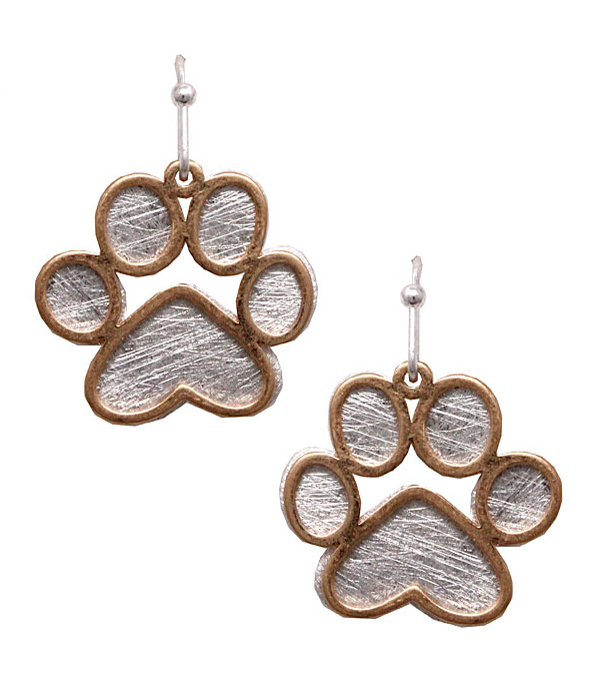 Pet lovers inspiration paw earring