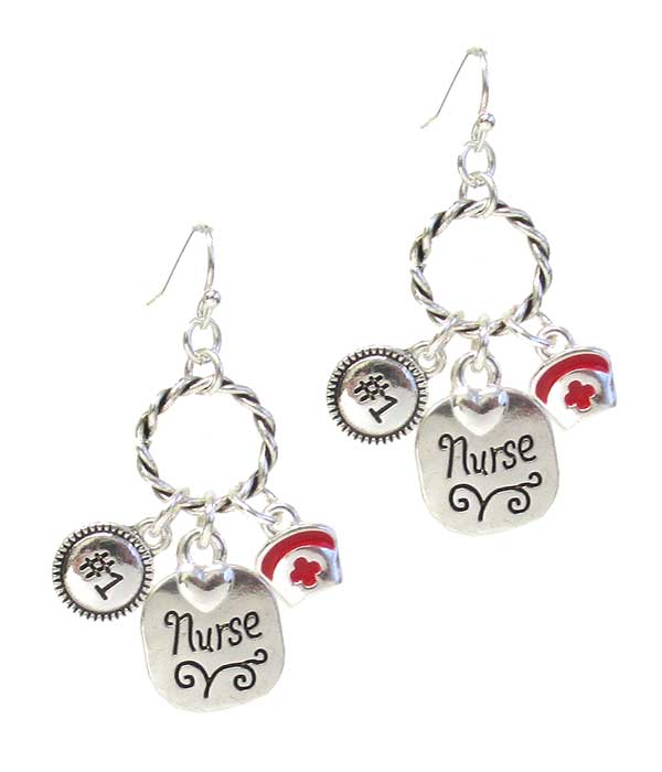 INSPIRATION MULTI CHARM EARRING - NO 1 NURSE