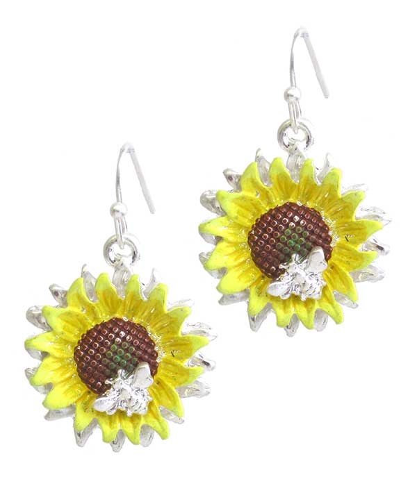 EPOXY SUNFLOWER EARRING