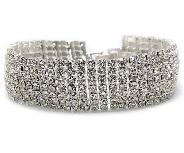 7 line rhinestone party bracelet